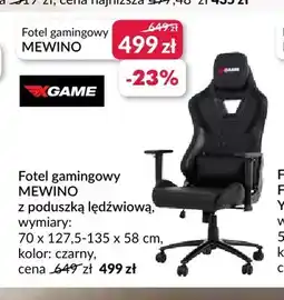 Agata Meble Fotel gamingowy Mewino z poduszką lędźwiową Xgame oferta