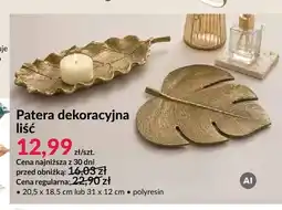 Agata Meble Patera dekoracyjna liść 20,5x18,5 cm oferta