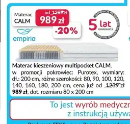 Agata Meble Materac kieszeniowy multipocket Calm 80x200 cm Empiria oferta