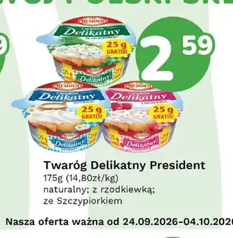 Twaróg Delikatny naturalny President