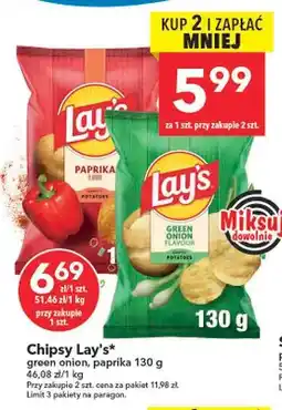 Lewiatan Chipsy Lay's green onion oferta