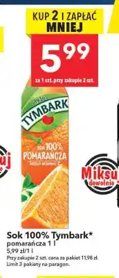 Lewiatan Sok Tymbark pomarańcza 100% oferta