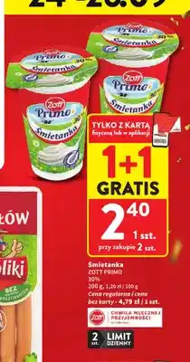 Intermarche Śmietanka Zott Primo 30% oferta