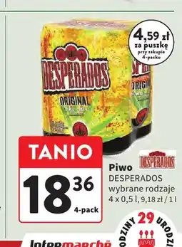 Intermarche Piwo Desperados 4-pak oferta