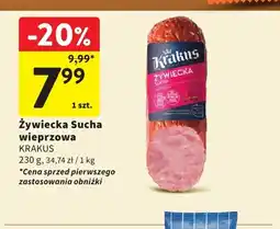 Intermarche Kiełbasa żywiecka sucha wieprzowa Krakus oferta