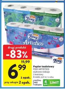Intermarche Papier toaletowy Foxy Artistico 2-warstwowy 8-pak oferta