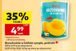 Auchan Brzoskwinie w lekkim syropie, połówki Auchan oferta