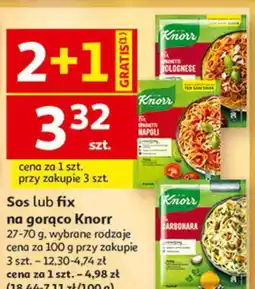 Auchan Sos lub fix na gorąco Knorr oferta