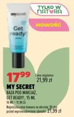 Drogerie Natura MY SECRET BAZA POD MAKIJAŻ, GET READY! oferta