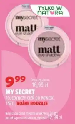 Drogerie Natura My Secret matt eye shadow oferta