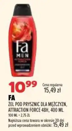 Drogerie Natura Fa Żel pod prysznic dla mężczyzn, Attraction Force 48H oferta