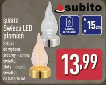 Świeca LED płomień Subito