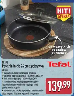 ALDI TEFAL Patelnia Inicio 24 cm z pokrywką oferta