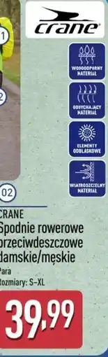 ALDI Spodnie rowerowe przeciwdeszczowe damskie/męskie oferta