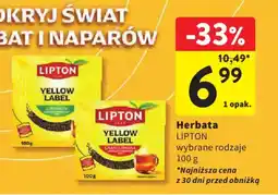 Intermarche Herbata LIPTON wybrane rodzaje oferta