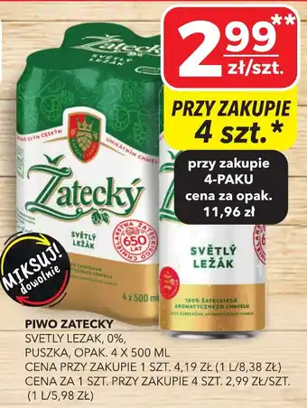Piwo Zatecky Světlý Ležák