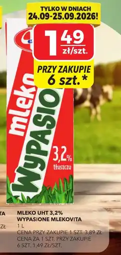 Top Market Mleko UHT 3,2% Wypasione Mlekovita oferta