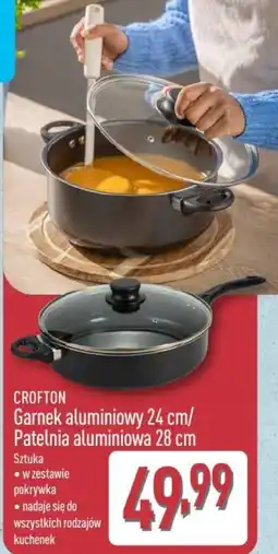 ALDI Crofton Garnek aluminiowy 24 cm/ Patelnia aluminiowa 28 cm oferta