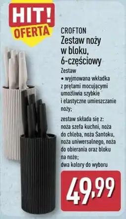 ALDI Crofton Zestaw noży w bloku, 6-częściowy oferta
