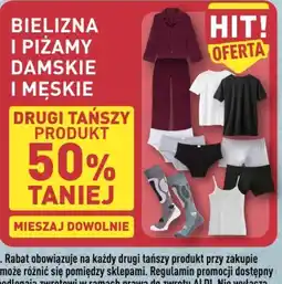 ALDI Bielizna i piżamy damskie i męskie oferta
