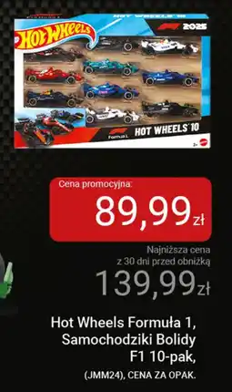 Smyk Hot Wheels Formuła 1, Samochodziki Bolidy F1 10-pak oferta