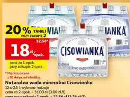Auchan Naturalna woda mineralna Cisowianka oferta