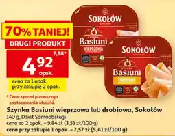Auchan Szynka Basiuni wieprzowa lub drobiowa, Sokołów oferta