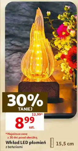 Auchan Wkład LED płomień z bateriami oferta