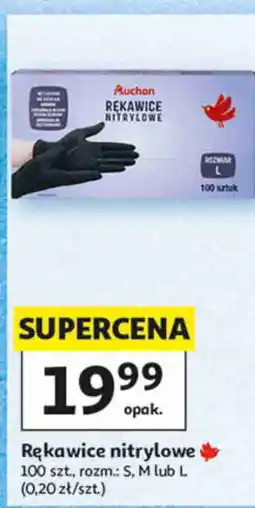 Auchan Rękawice nitrylowe Auchan oferta