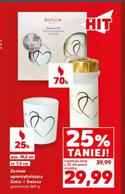 Kaufland Zestaw upamiętniający Znicz + Świeca Bolsius oferta