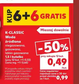 Kaufland Woda źródlana K-Classic oferta