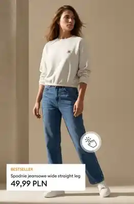 Spodnie jeansowe wide straight leg