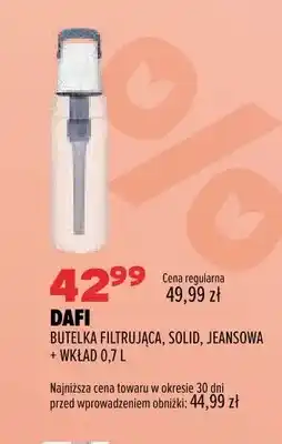 Drogerie Natura Butelka filtrująca Solid jeansowa + wkład 0,7 l Dafi oferta