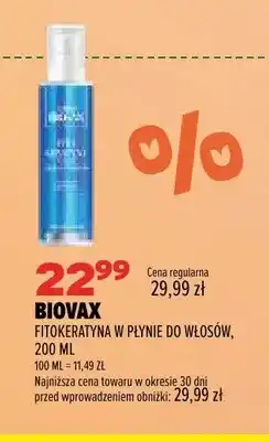 Drogerie Natura Fitokeratyna w płynie do włosów Biovax oferta
