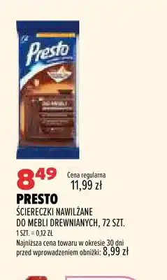 Drogerie Natura Ściereczki nawilżane do mebli drewnianych Presto oferta