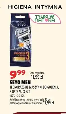 Drogerie Natura Jednorazowe maszynki do golenia 3 ostrza Seyo Men oferta