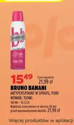 Drogerie Natura Antyperspirant w sprayu Pure Woman Bruno Banani oferta