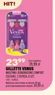 Drogerie Natura Maszynki jednorazowe Comfort Colours 3 ostrza Gillette Venus oferta