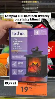 Biedronka Lampa LED kominek Lethe oferta