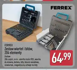 ALDI Zestaw wierteł i bitów 204 elementy Ferrex oferta