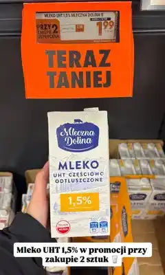 Biedronka Mleko UHT Mleczna Dolina 1,5% oferta