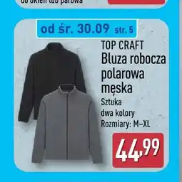 ALDI Bluza robocza polarowa męska Top Craft oferta