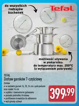 ALDI Zestaw garnków 7-częściowy Tefal oferta