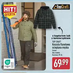 ALDI Koszula flanelowa ocieplana męska z kapturem Top Craft oferta