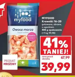 Kaufland Krewetki 16-20 gotowane obrane z ogonkiem Myfood oferta