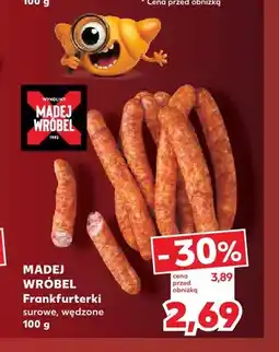 Kaufland Frankfurterki surowe wędzone Madej Wróbel oferta