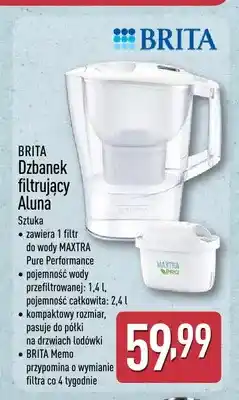 ALDI Dzbanek filtrujący Aluna Brita oferta