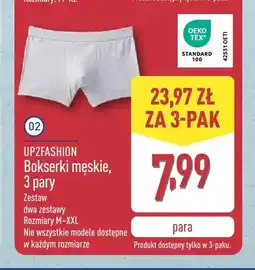 ALDI Bokserki męskie 3-pak UP2FASHION oferta