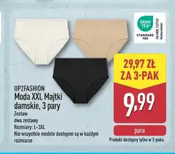 ALDI Majtki damskie Moda XXL 3-pak UP2FASHION oferta