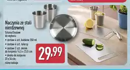 ALDI Naczynia ze stali nierdzewnej kubki 250 ml 4-pak oferta